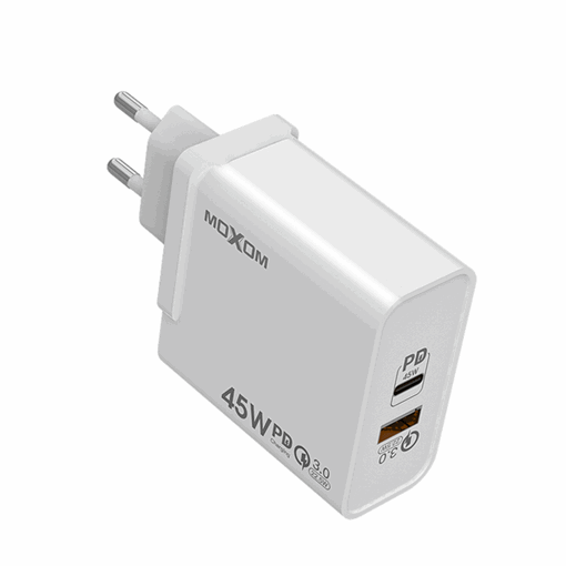 Picture of Moxom MX-HC98 Charger Adapter with USB-A and USB-C Port 45W - Color: White