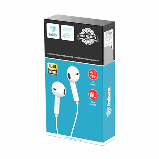 Inkax AE-01 Ακουστικά hands free - Χρώμα:  Λευκό