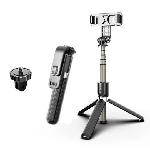 Picture of L03 Selfie Stick Mobile Phone Tripod with Bluetooth - Color: Black