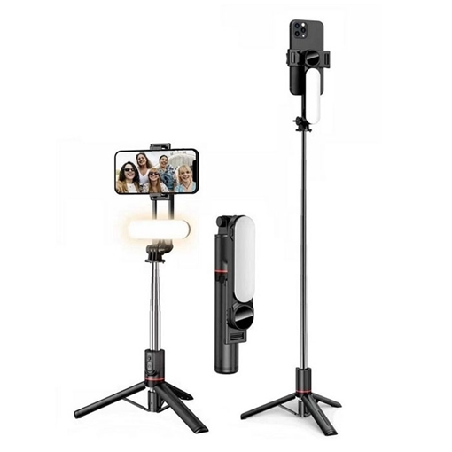 Picture of L15 Selfie Stick Mobile Phone Tripod with Bluetooth - Color: Black