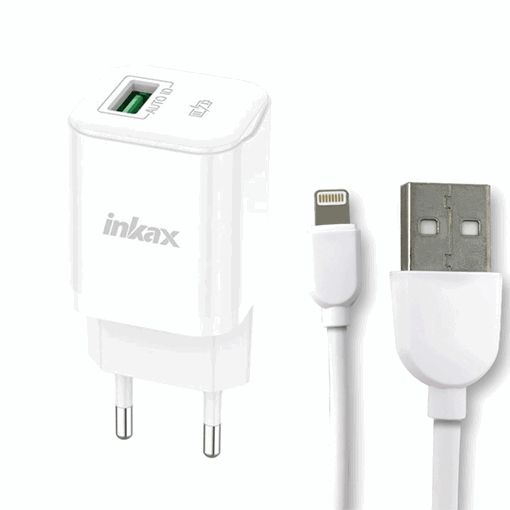 Inkax HC-01-Lightning Καλώδιο Φόρτισης 1M - Χρώμα: Λευκό