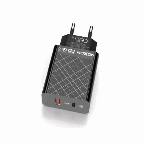 Moxom MX-HC98 Αντάπτορας Φορτιστή με Θύρα USB-A και USB-C 45W - Χρώμα: Μαύρο