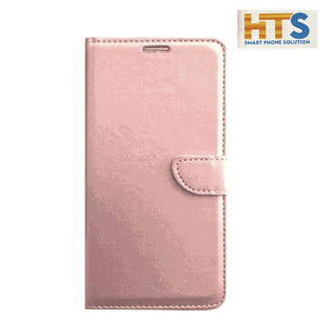 Picture of HTS Book Cover Stand Leather Wallet with Clip For Samsung Galaxy A20e - Color-Rose Gold