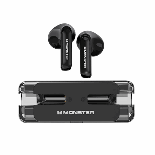 Monster XKT08 Earbud Ακουστικά με Θήκη Φόρτισης - Χρώμα: Μαύρα