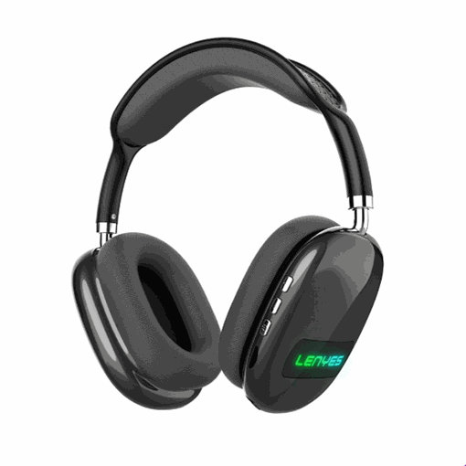Lenyes LH76 Bluetooth Ασύρματα Ακουστικά  HI-FI RGB - Χρώμα: Μαύρο