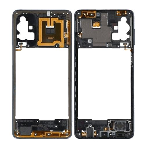 Μεσαίο Πλαίσιο με Καλωδιοταινία για Samsung  Galaxy M51 - Χρώμα: Μαύρο