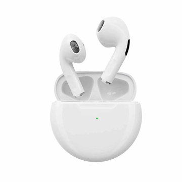 Picture of Earphones Pro 6 TWS Wireless Earbud Bluetooth Handsfree - Color: White