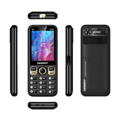Telemar T380 Κινητό Mobile Phone 2.8" - Χρώμα: Μαύρο