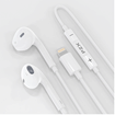 Wired Earphones PZX 1567 Headset Volume Control 1.2 MM Lightning Ενσύρματα Ακουστικά - Χρώμα: Λευκό