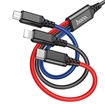 Picture of Hoco Καλώδιο USB-A στο Type-C, Lightning, Micro-USB, 2A, 1m - Hoco (X76) - Black/Red/Blue