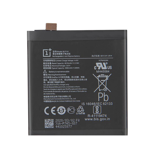 Picture of Battery Compatible Oneplus BLP745 For OnePlus 7T Pro - 4085mAh