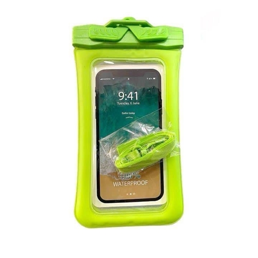 Αδιάβροχη Θήκη για Κινητά Smartphones / Waterproof Phone Case εως 7" - Χρώμα: Πράσινο